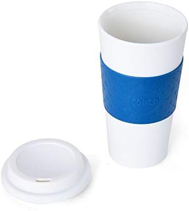Blue double walled plastic travel mug — photo 4