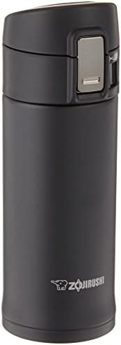 Black wide mouth stainless steel mug 16 oz