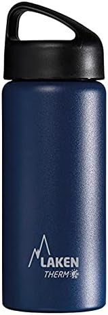 Blue stainless steel wide mouth 17 oz bottle