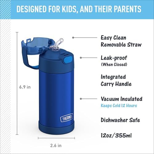 Blue Funtainer straw bottle 12oz — photo 3