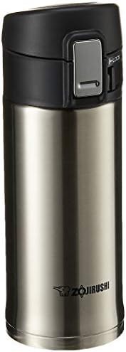 Silver wide mouth stainless travel mug 12 oz