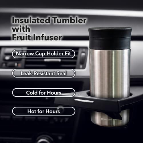 Silver Insulated Travel Mug with Tea Infuser — photo 4