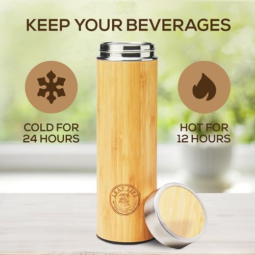 Bamboo travel tea tumbler with infuser — photo 3