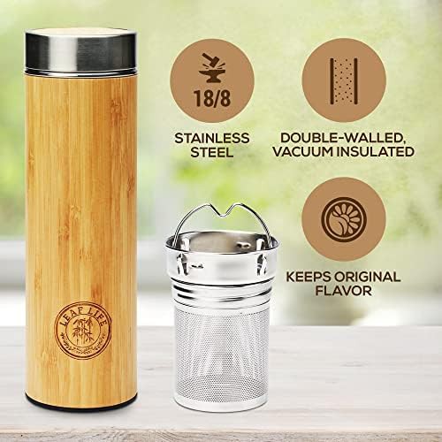 Bamboo travel tea tumbler with infuser — photo 4