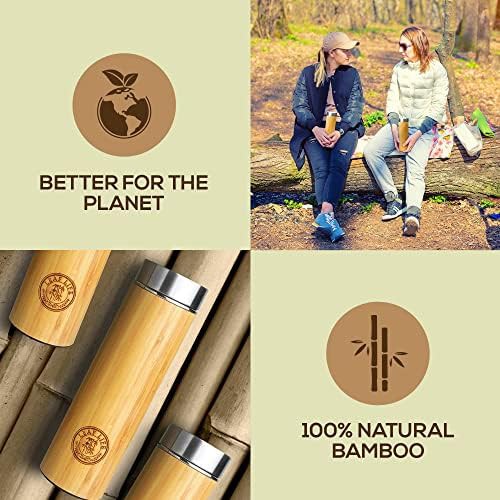 Bamboo travel tea tumbler with infuser — photo 5