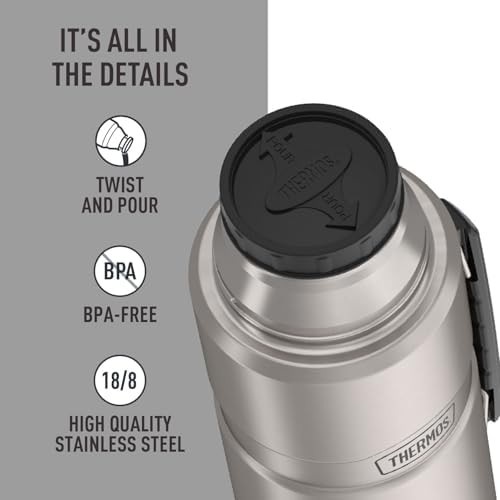 Matte steel King beverage bottle 68oz — photo 4