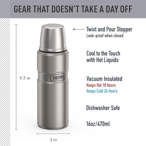 Matte steel King compact bottle 16oz — photo 3