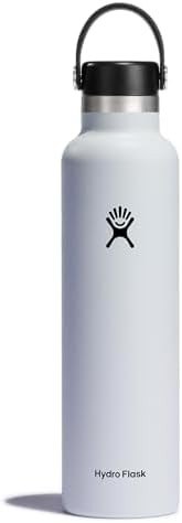 White Standard Mouth Insulated Bottle 24 oz