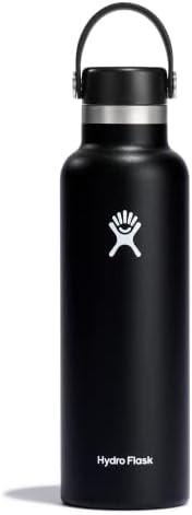 Black insulated stainless steel bottle 21 oz