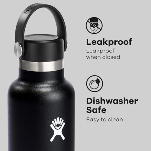 Black insulated stainless steel bottle 21 oz — photo 4