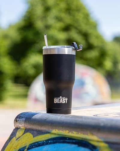 Matte black Beast travel tumbler 20 oz — photo 4
