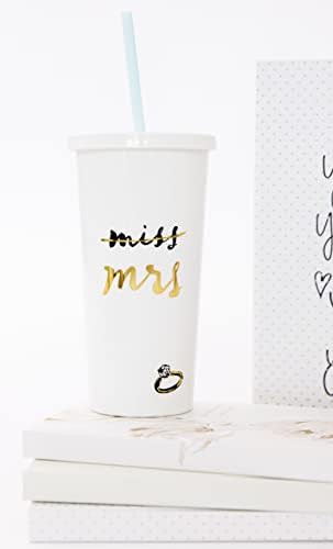White acrylic bridal tumbler 20 oz — photo 4