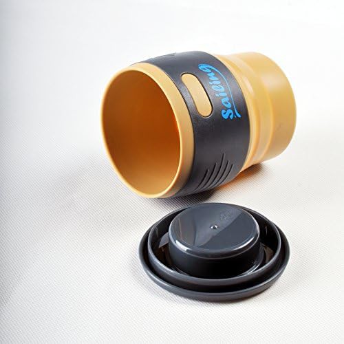 Collapsible silicone travel cup in khaki 12 oz — photo 4