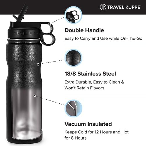 Vacuum insulated stainless steel bike bottle — photo 5