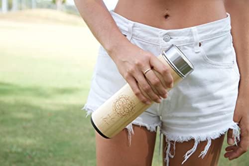 Insulated bamboo tea tumbler with infuser and sleeve — photo 3