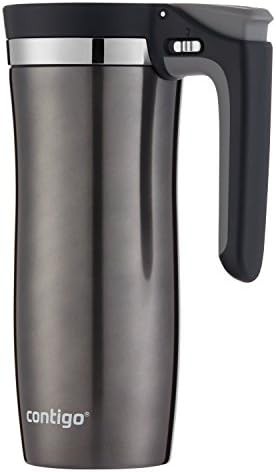 Stainless steel handled travel mug 16 oz