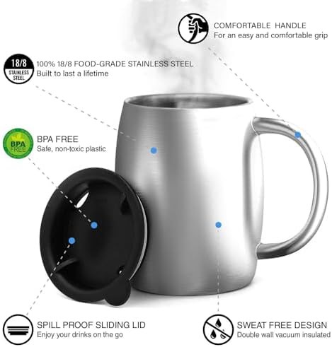 Shatterproof Insulated Coffee Mug Set — photo 3