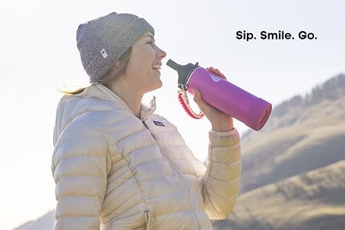 Fuchsia Pink Metal Sport Thermos 24 oz — photo 4