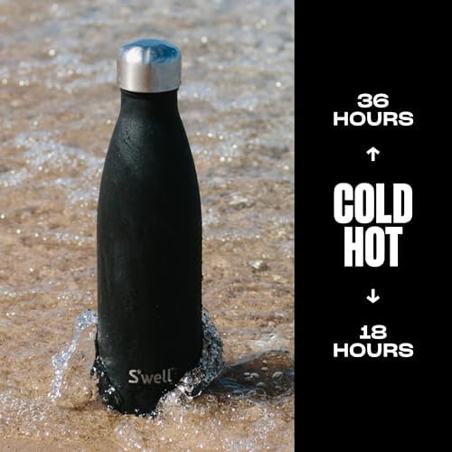 Onyx black stainless steel 17oz water bottle — photo 3