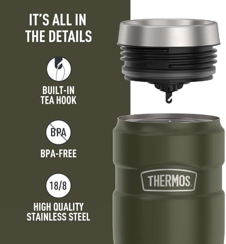 Army green King stainless steel tumbler 16oz — photo 4
