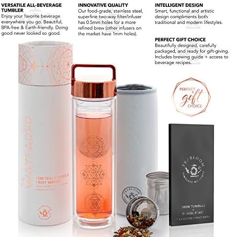 Wayfarer Insulated Glass Tumbler with Steel Infuser — photo 4