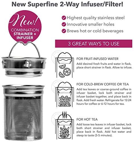 Wayfarer Insulated Glass Tumbler with Steel Infuser — photo 5