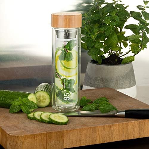 Double wall glass tea infuser bottle — photo 4