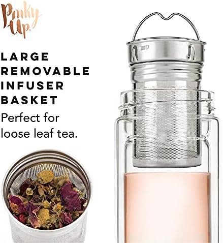 Pinky Up Dylan Travel Infuser Mug Rose Gold 16 oz — photo 3