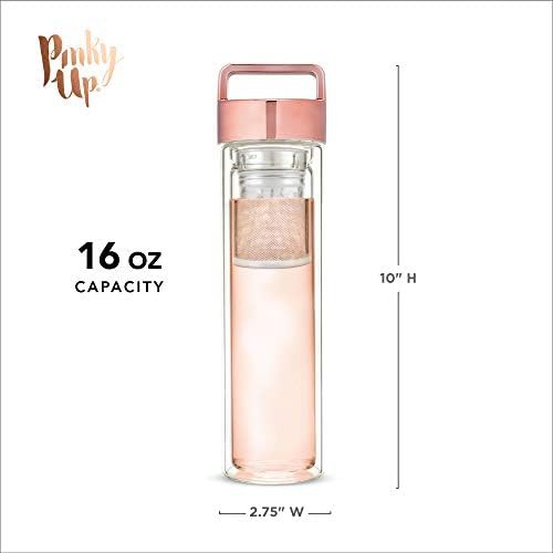 Pinky Up Dylan Travel Infuser Mug Rose Gold 16 oz — photo 4