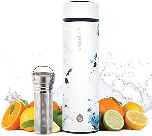 White Marble Vacuum Insulated Tea Infuser