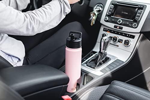 Black insulated water bottle with straw 22 oz — photo 5