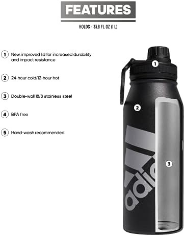 Black and Silver Metallic Steel Sports Bottle — photo 3