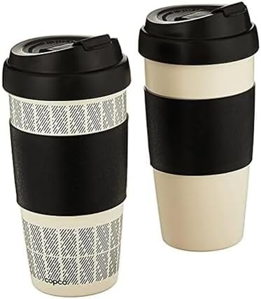 Double wall travel mugs two pack