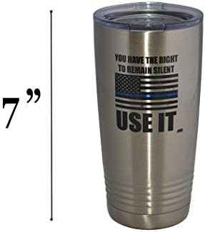 Funny police officer 20 oz travel tumbler — photo 5