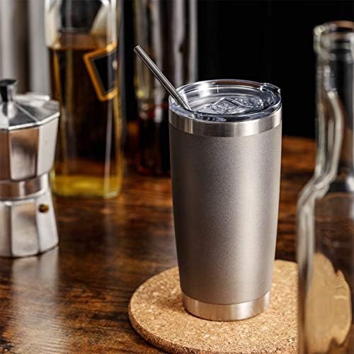 Cold grey insulated stainless travel mug — photo 3
