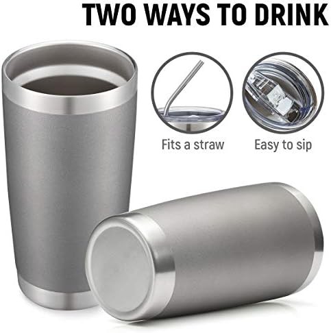 Cold grey insulated stainless travel mug — photo 5