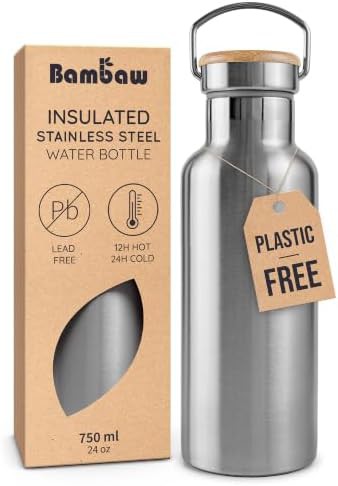 Natural Steel Sports Bottle 24 oz