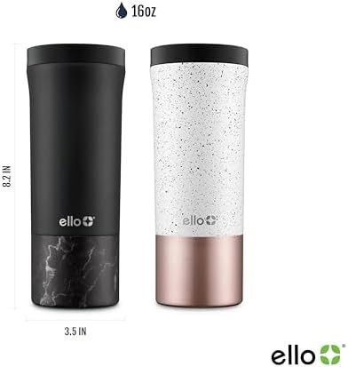 Black insulated stainless travel mug 16 oz — photo 4