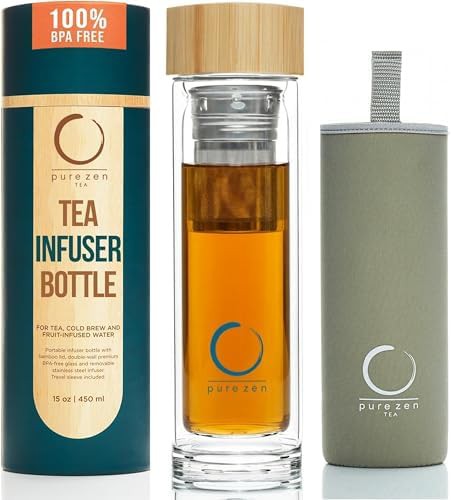 Glass Tea Infuser Bottle Leakproof