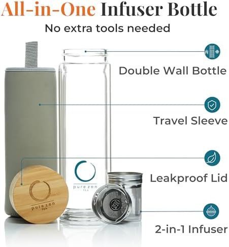 Glass Tea Infuser Bottle Leakproof — photo 3
