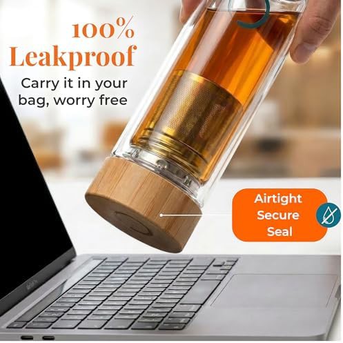 Glass Tea Infuser Bottle Leakproof — photo 4