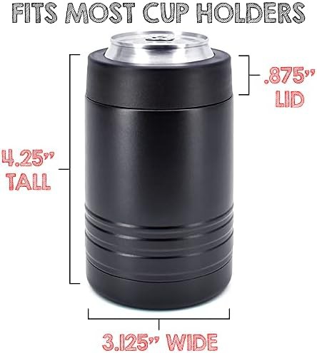 Black stainless steel 12 oz can cooler — photo 5