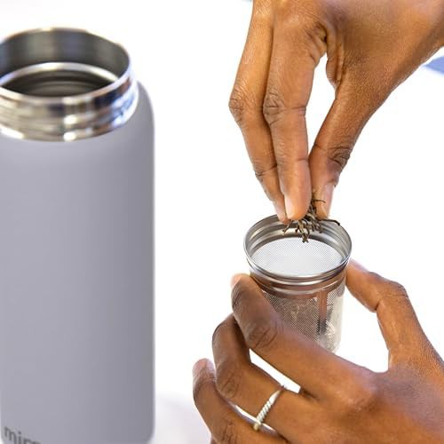 Heather gray tea infuser thermo with strainer — photo 3