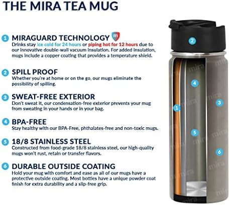 Heather gray tea infuser thermo with strainer — photo 4