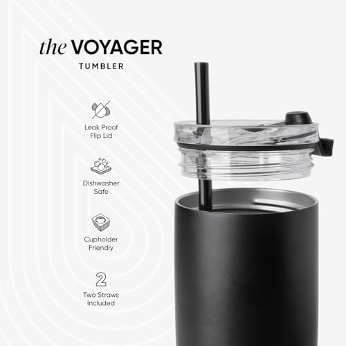 White travel coffee mug with flip lid 12 oz — photo 3