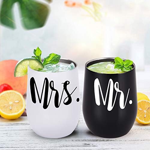 Mr and Mrs insulated wine tumblers 12 oz — photo 2