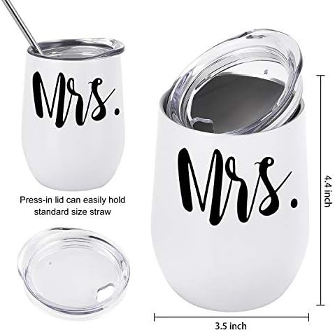 Mr and Mrs insulated wine tumblers 12 oz — photo 4