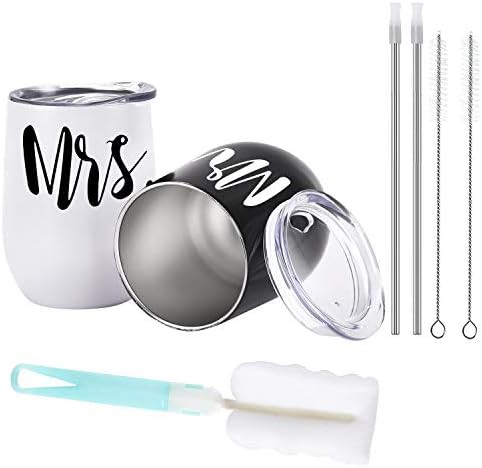 Mr and Mrs insulated wine tumblers 12 oz — photo 5
