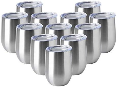 Stainless steel travel wine tumbler 12 oz