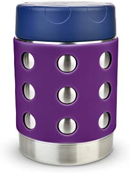 Purple dots patterned thermal food jar